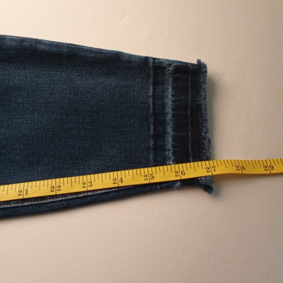Spanx Jean Ankle Leggings Size 1X High Rise Skinny Leg Medium Dark Wash - Picture 8 of 9